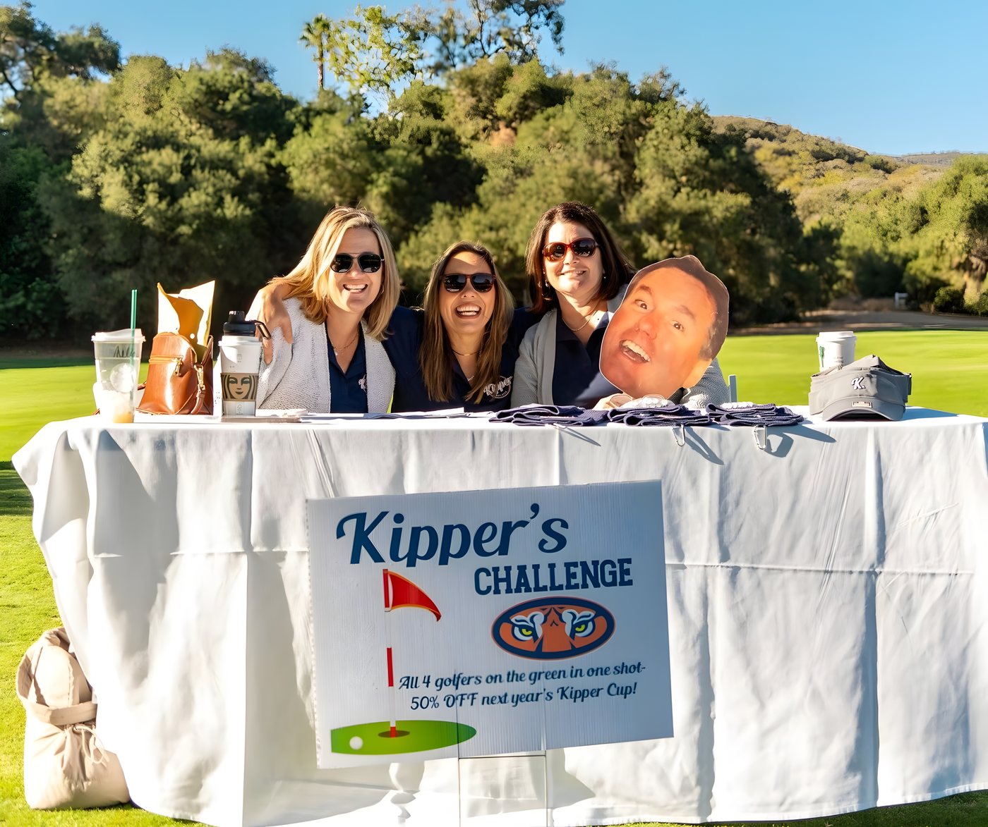 Volunteers at the Kipper&rsquo;s Challenge table on the course