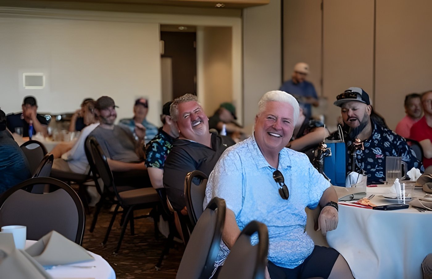 Players gathered at the awards lunch after the round