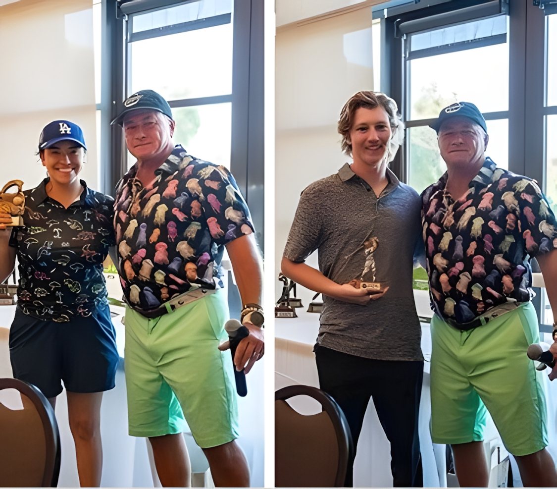 Award presentations in the clubhouse after the round